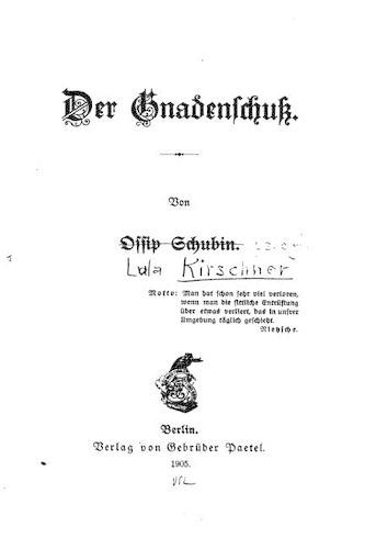 Der Gnadenschuss: (German)