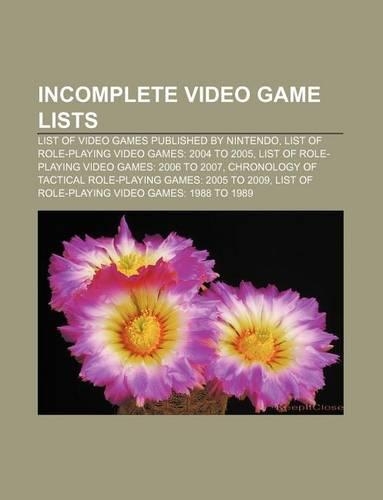 Incomplete Video Game Lists