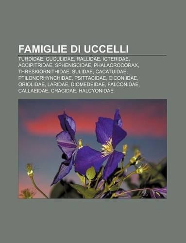 Famiglie Di Uccelli: Turdidae, Cuculidae, Rallidae, Icteridae, Accipitridae, Spheniscidae, Phalacrocorax, Threskiornithidae, Sulidae(Italian)