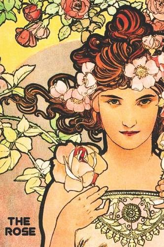 The Rose: Unlined/Plain Notebook - Easy to carry - Czech Vintage Artwork