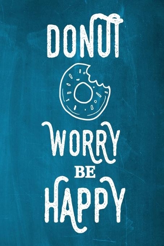 Chalkboard Journal - Donut Worry Be Happy (Aqua)