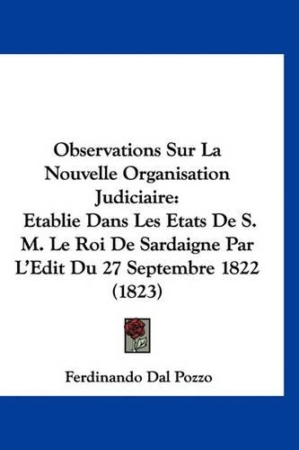 Observations Sur La Nouvelle Organisation Judiciaire