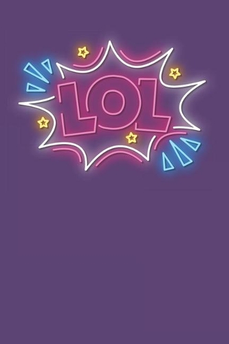 Lol: Neon Sign Wide Ruled Blank Lined Designer Notebook Journal