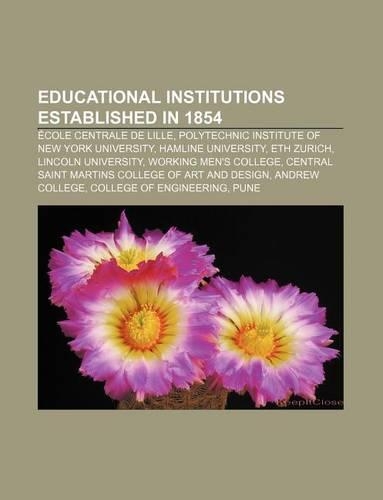 Educational Institutions Established in 1854