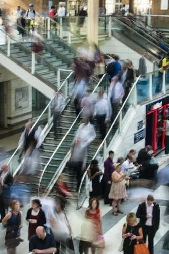 Crowded London Underground Subway Train Station: Blank 150 Page Lined Journal for Your Thoughts, Ideas, and Inspiration(English)