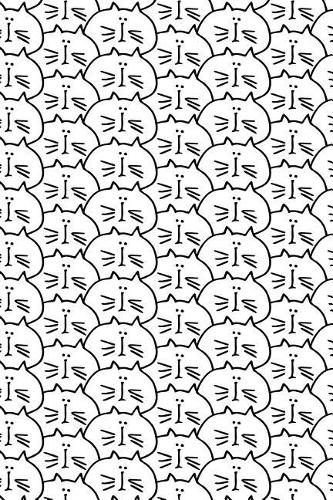 Journal Notebook For Cat Lovers Crowd of Cats Pattern 1