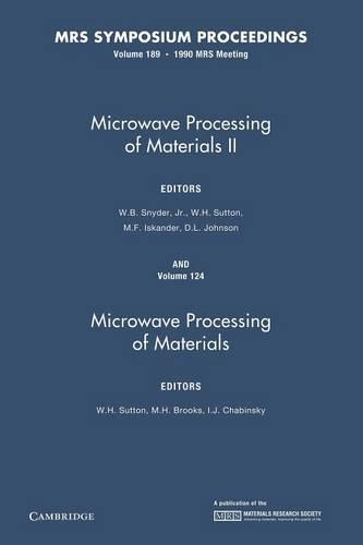 Microwave Processing of Materials II: (MRS Proceedings)
