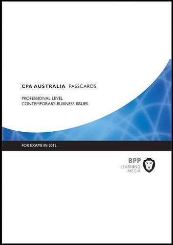 CPA Australia - Contemporary Business Issues: Professional level Passcards(English)