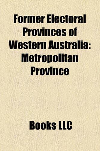 Former Electoral Provinces of Western Australia