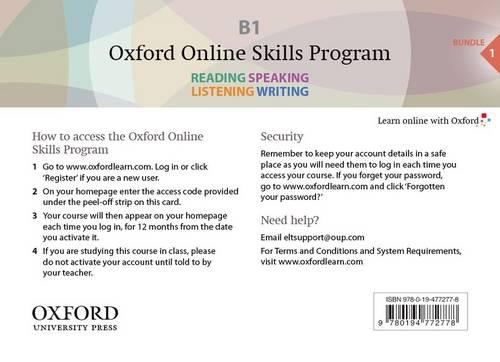 Oxford Online Skills Program: B1,: General English Bundle 1 - Card with Access Code
