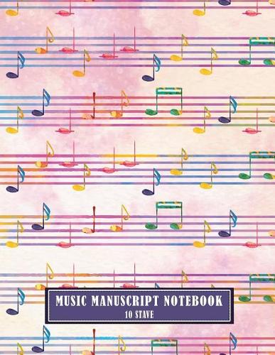 Music Manuscript Notebook 10 Stave