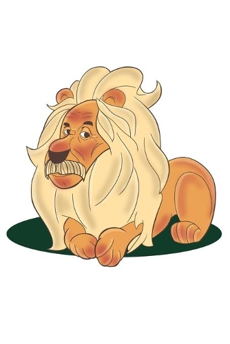 Albert Einstein as a Lion - Blank Lined Notebook
