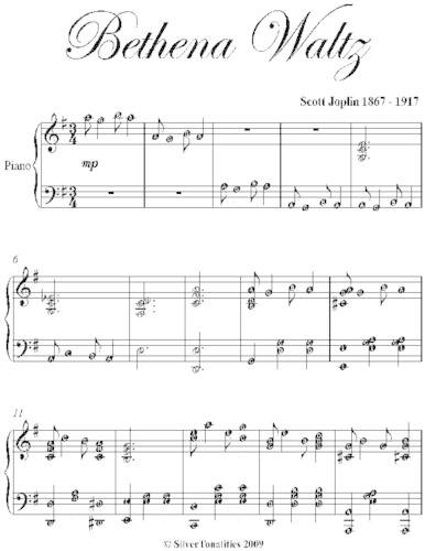 Bethena Waltz Intermediate Piano Sheet Music