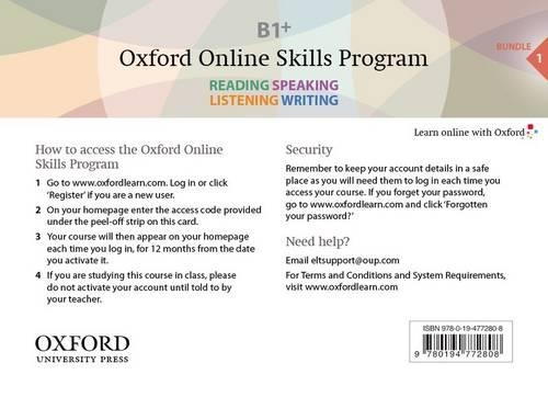 Oxford Online Skills Program: B1+,: General English Bundle 1 - Card with Access Code