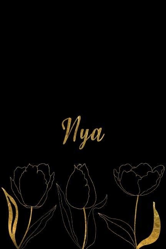Nya: Personalized Writing Journal for Women - Elegant Black and Gold