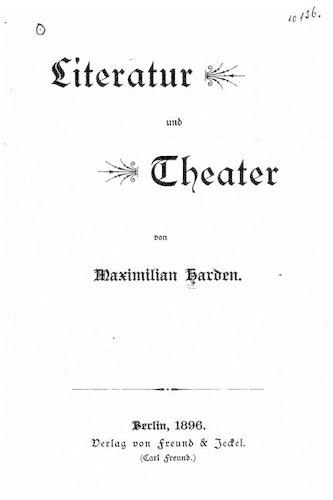 Literatur und theater