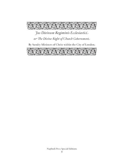 Jus Divinum Regiminis Ecclesiastici