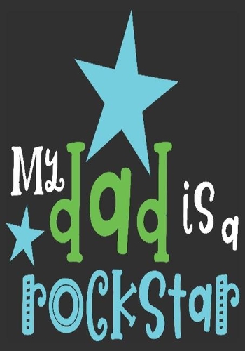 My dad is a rockstar: gift for dad: Great Journal or Planner a good gift for dad, Elegant notebook surprise birthday gift for a dad 100 pages 7 x 10 (Christmas gift for d