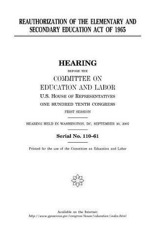 Reauthorization of the Elementary and Secondary Education Act of 1965