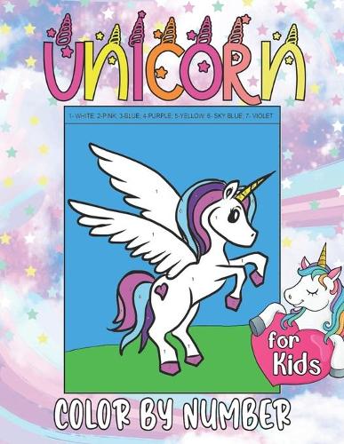 Unicorn Color by Numbers for Kids