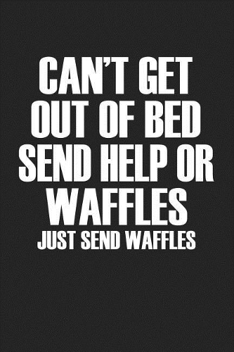 Can't Get Out of Bed Send Help or Waffles