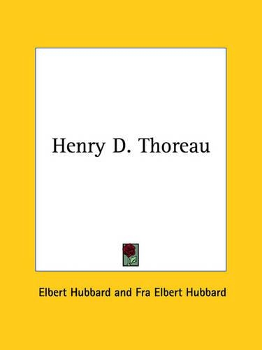 Henry D. Thoreau: (English)