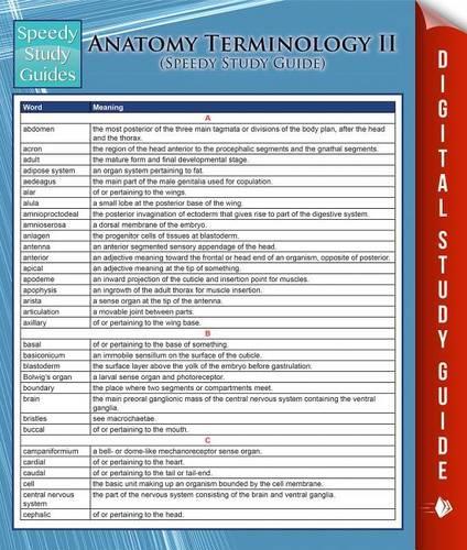 Anatomy Terminology II (Speedy Study Guide): (Human Anatomy Edition)