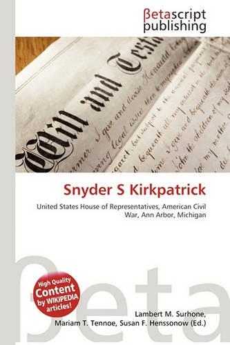 Snyder S Kirkpatrick: (English)