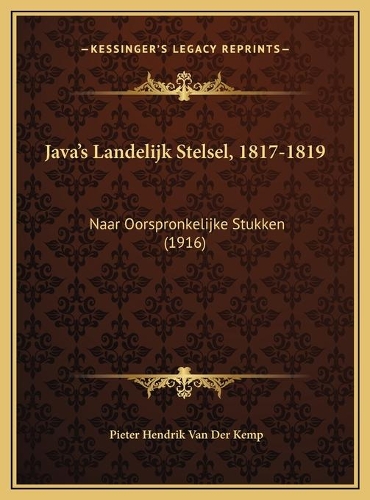Java's Landelijk Stelsel, 1817-1819