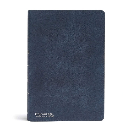 CSB (in)courage Devotional Bible, Navy Genuine Leather Indexed