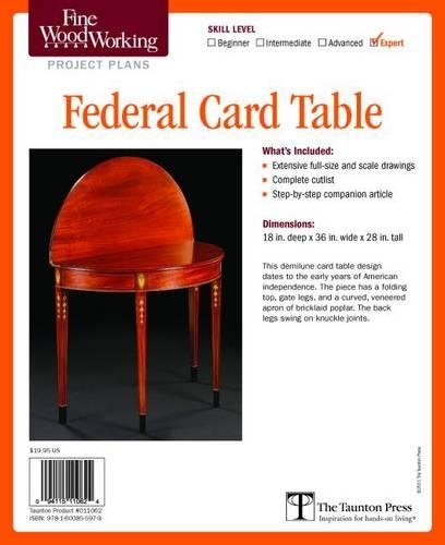 Fine Woodworking's Federal Card Table Plan
