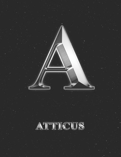 Atticus: 2 Year Weekly Planner with Note Pages (24 Months) - Silver Effect Personalized Custom Letter A Initial First Name - 2020 - 2021 - Week Planning - Mo