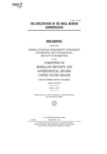 The effectiveness of the Small Business Administration