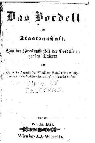 Das Bordell als Staatsanstalt: (German)