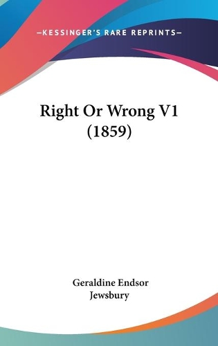 Right Or Wrong V1 (1859)