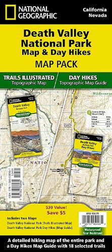 Death Valley Day Hikes and National Park Map [Map Pack Bundle] Map