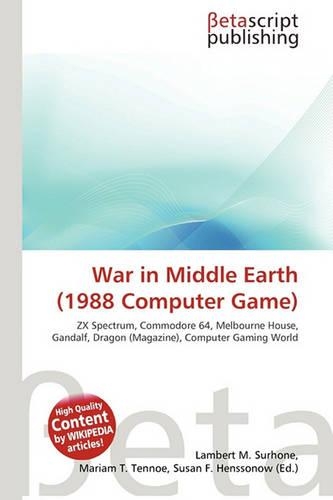 War in Middle Earth (1988 Computer Game)