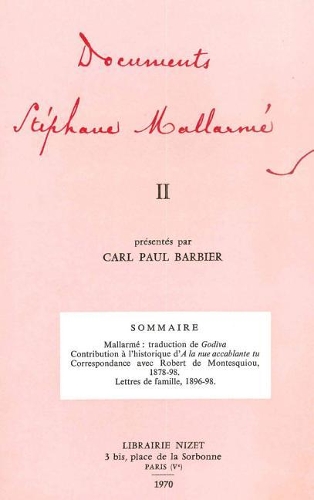 Documents Stephane Mallarme II