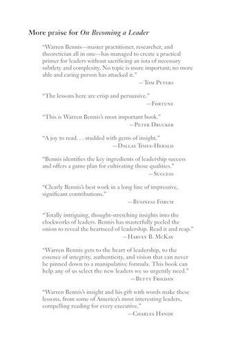 On Becoming a Leader