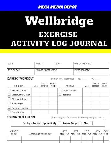 Wellbridge Exercise Activity Log Journal
