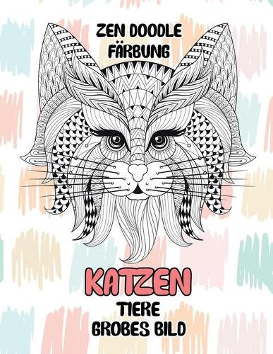 Zendoodle Färbung - Großes Bild - Tiere - Katzen