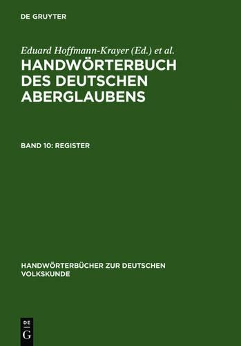 Register: (Handwörterbücher Zur Deutschen Volkskunde)