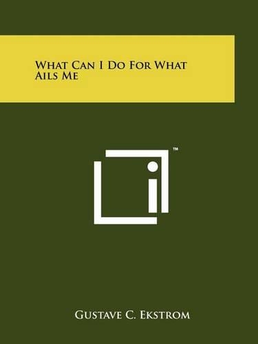 What Can I Do for What Ails Me: (English)