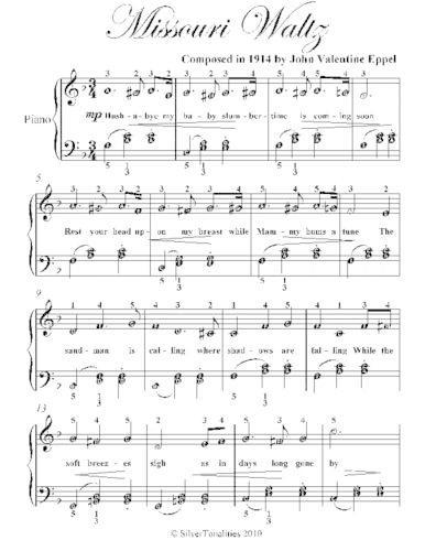 Missouri Waltz - Easy Piano Sheet Music
