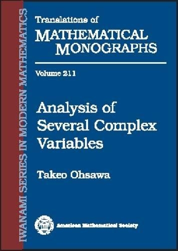 Analysis of Several Complex Variables: (Translations of Mathematical Monographs)