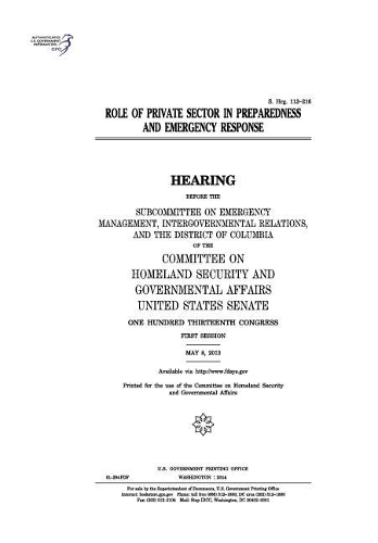 Role of Private Sector in Preparedness and Emergency Response