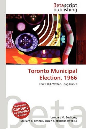 Toronto Municipal Election, 1966: (English)
