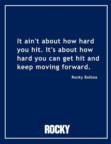 Rocky Balboa - It Ain't about How Hard You Hit Movie Quotes Notebook, Exercise Book & Journal