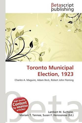 Toronto Municipal Election, 1923