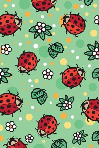 Ladybug Journal. Cute Insect Flower Pattern Notebook.